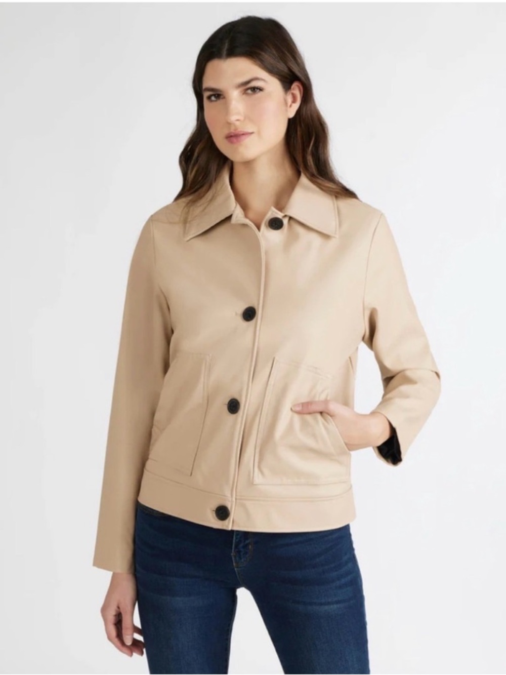 NVLT Anthropologie Women's Button-Front Jacket